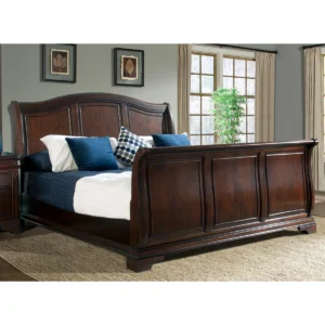 Solid Wood Panel Bed