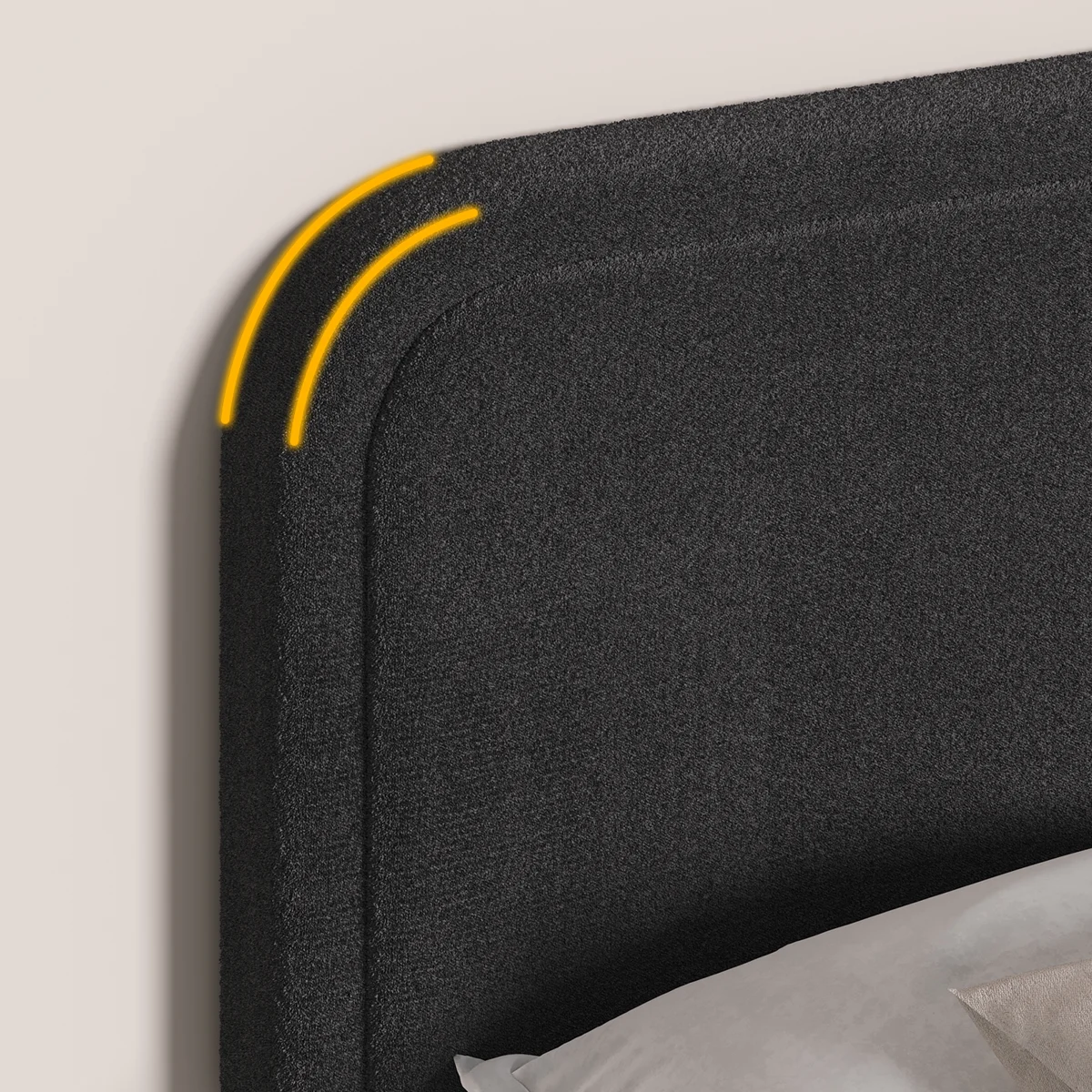 Soren Bouclé Platform Bed | Modern Upholstered Bed Kenya - Image 7