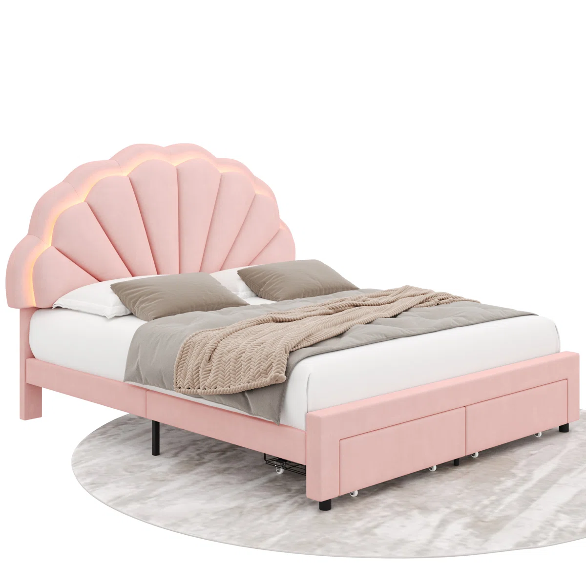 Camellia LED Storage Bed